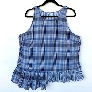 Susina Swing Tank Top with Ruffle